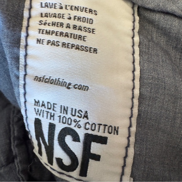 NSF Tuxedo stripe pants in blue cotton Size: 24 New With Tags - Picture 5 of 6